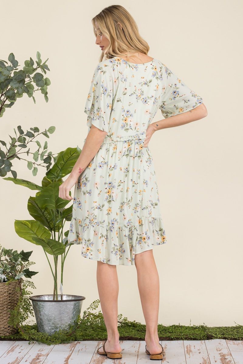 Sophie Spring Dress (Butterfly Green)