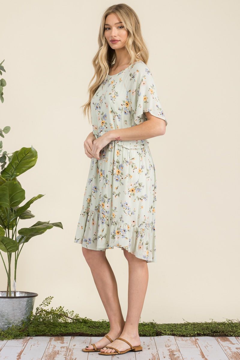 Sophie Spring Dress (Butterfly Green)