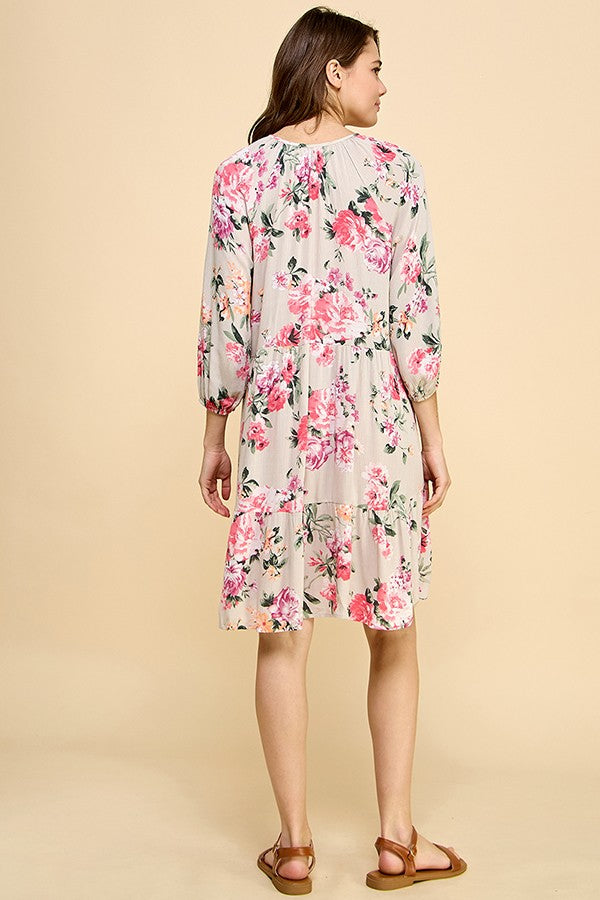 Lila Floral Dress (Pink)