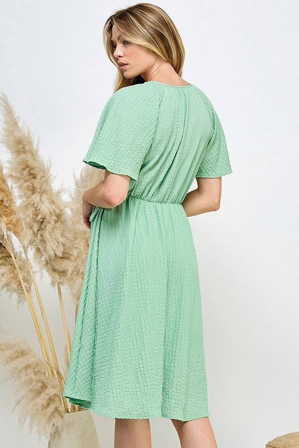 Harper Woven Dress (Sage)