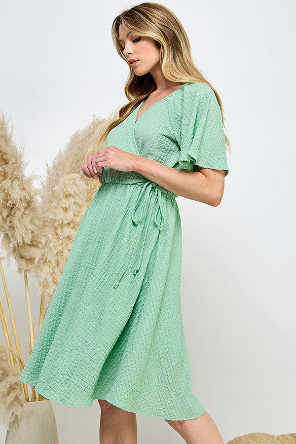 Harper Woven Dress (Sage)