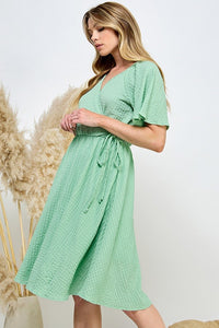 Harper Woven Dress (Sage)