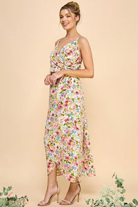 Arabella Floral Long Dress (Pink)