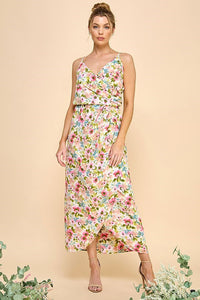 Arabella Floral Long Dress (Pink)