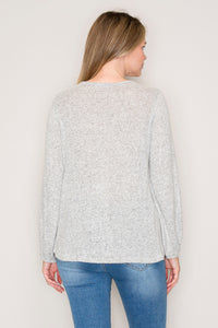Cozy Chic Long Sleeve Button-Up Sweater Top