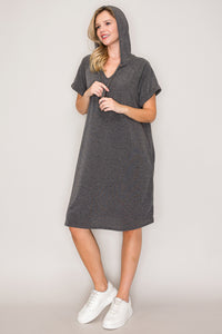 Sierra Hoodie Pocket Dress (Grey)