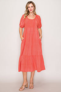 Allie Olive Midi Dress
