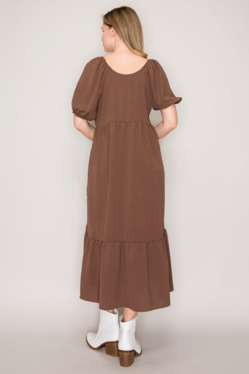 Allie Olive Midi Dress
