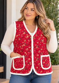 Rosie Floral Knit Vest