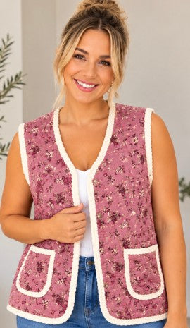 Rosie Floral Knit Vest