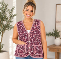Amelia Vintage Floral Vest