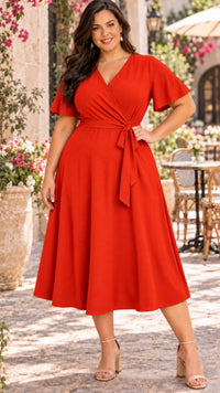 Scarlett Elegance Midi Dress