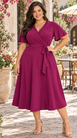 Scarlett Elegance Midi Dress