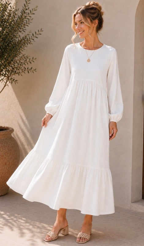 Ella Gauze Ruffle Dress