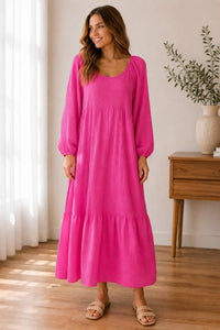 Ella Gauze Ruffle Dress