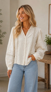 Graceful Charm Textured Blouse