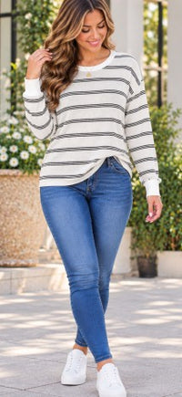 Sweet Escape Striped Pullover