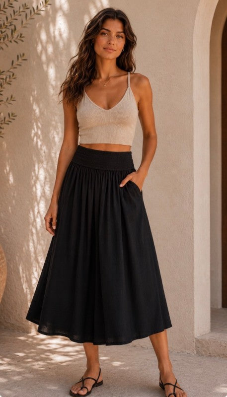 Little Black Maxi Skirt