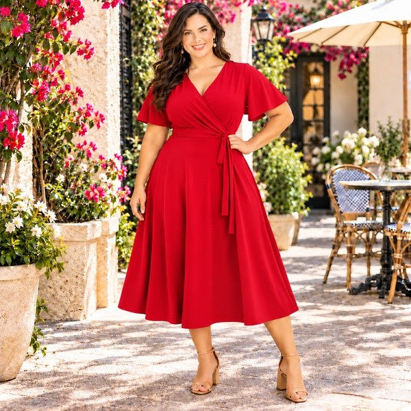 Scarlett Elegance Midi Dress