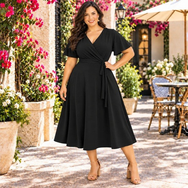 Scarlett Elegance Midi Dress
