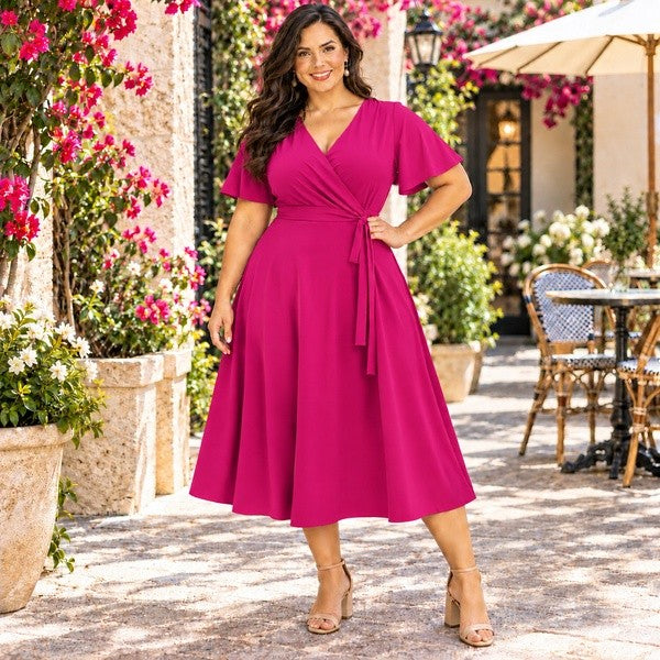 Scarlett Elegance Midi Dress