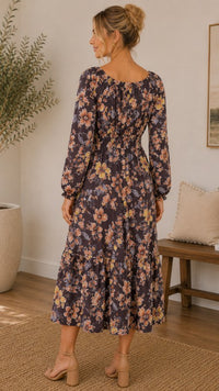 Anita Floral Midi Dress
