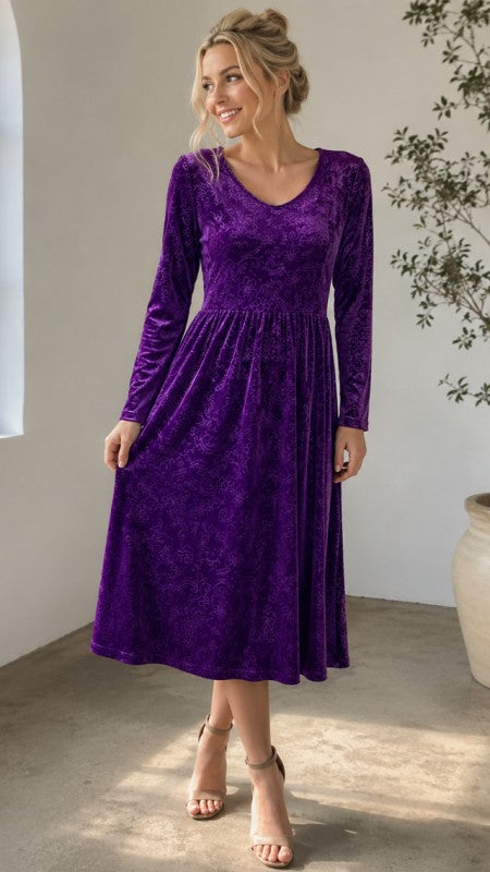 Vivienne Velvet Midi Dress