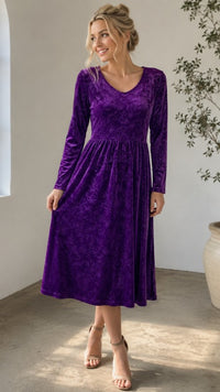 Vivienne Velvet Midi Dress