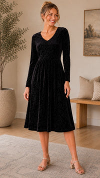 Vivienne Velvet Midi Dress