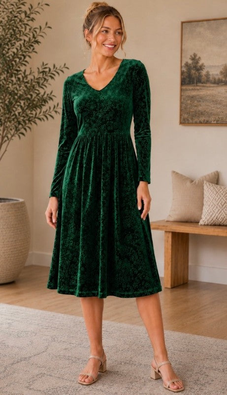 Vivienne Velvet Midi Dress