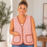 Amelia Vintage Floral Vest