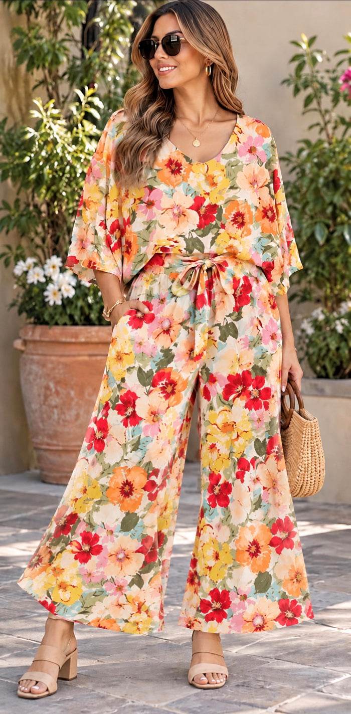 The Daisy Bloom Floral Pants Set