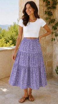 The Juliette Floral Midi Skirt