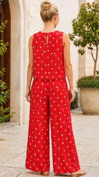 Mila Polka Dot Wide Leg Set